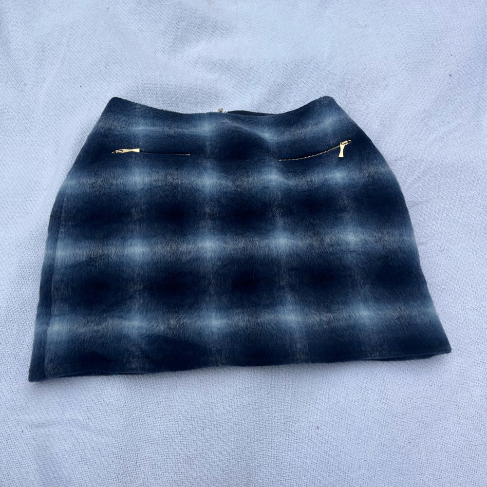 Kate Spade Navy Blue Skirt with Gold Zipper